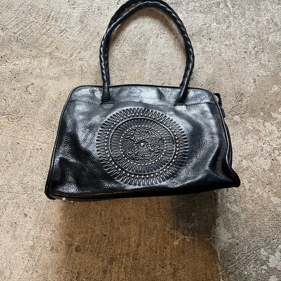 Patricia Nash Handbags - Black Embossed Leather Handbag
